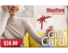 Load image into Gallery viewer, The Music Farm Gift Card - $25 to $500