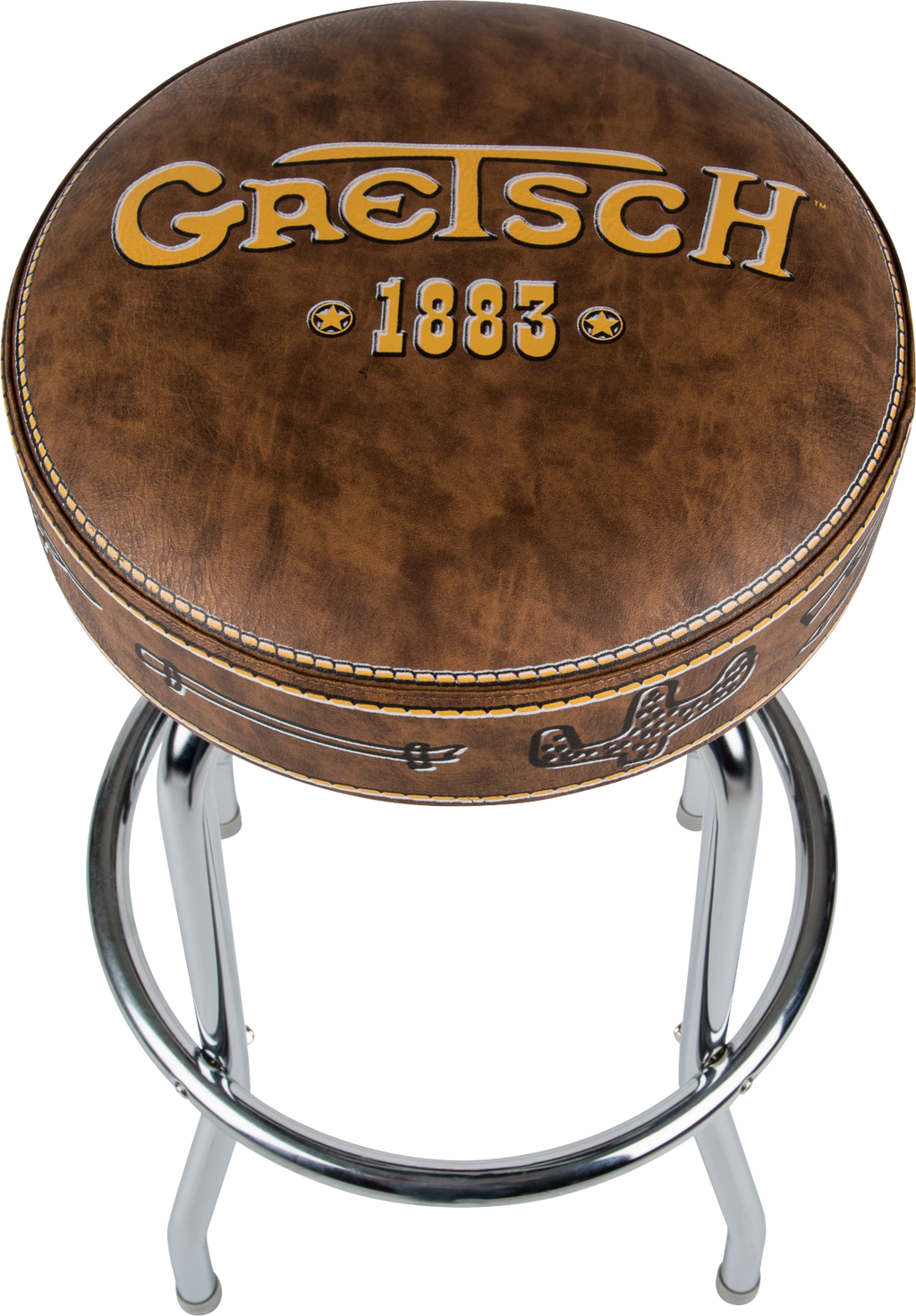 Gretsch Guitars "Since 1883" Barstool 30 Inch Tall 360 Degree Swivel Bar Stool