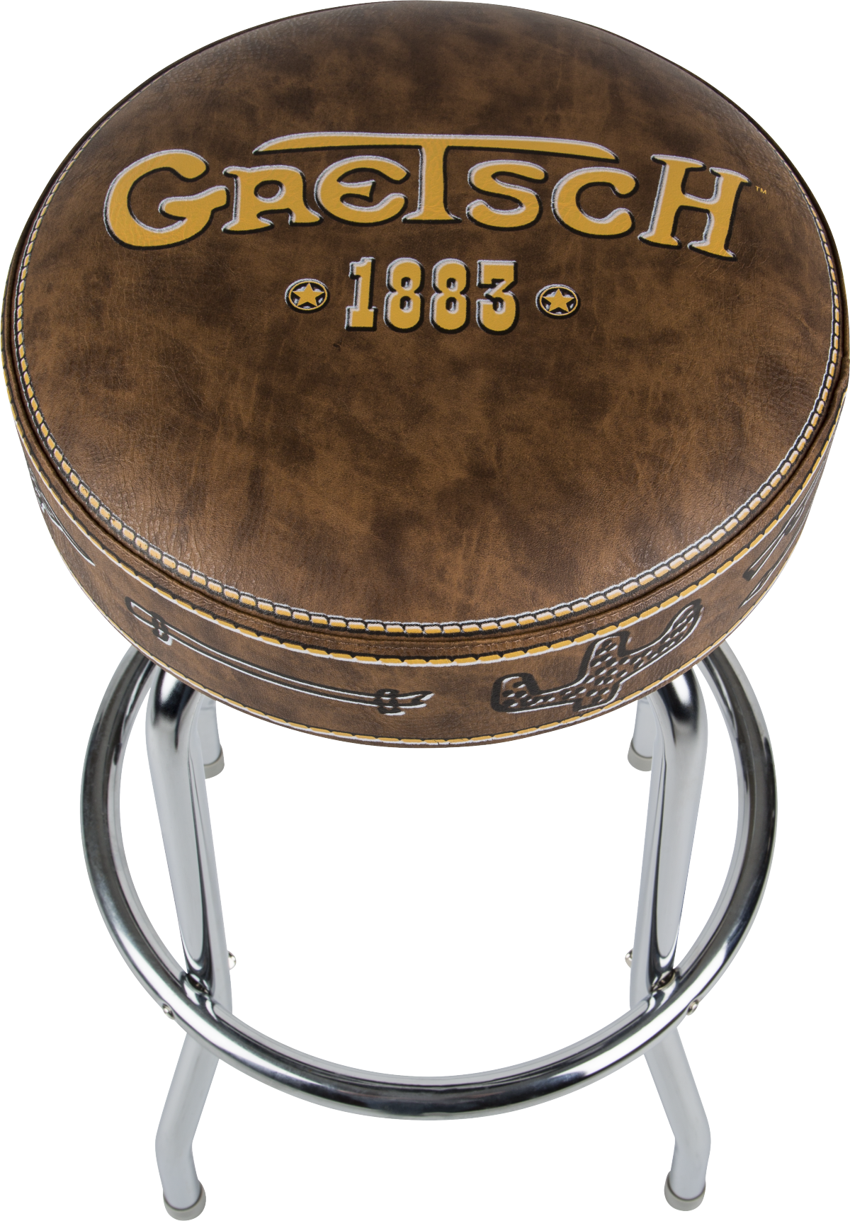 Gretsch Guitars "Since 1883" Barstool 30 Inch Tall 360 Degree Swivel Bar Stool