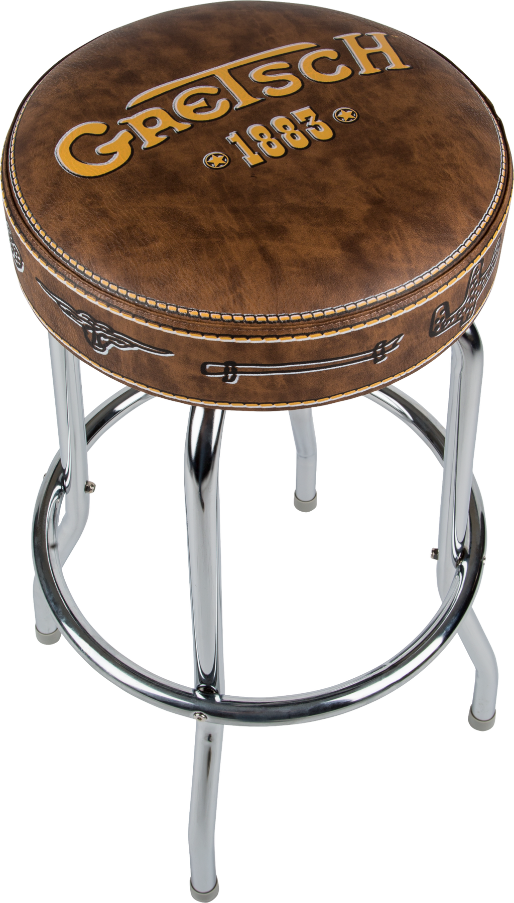 Gretsch Guitars "Since 1883" Barstool 30 Inch Tall 360 Degree Swivel Bar Stool