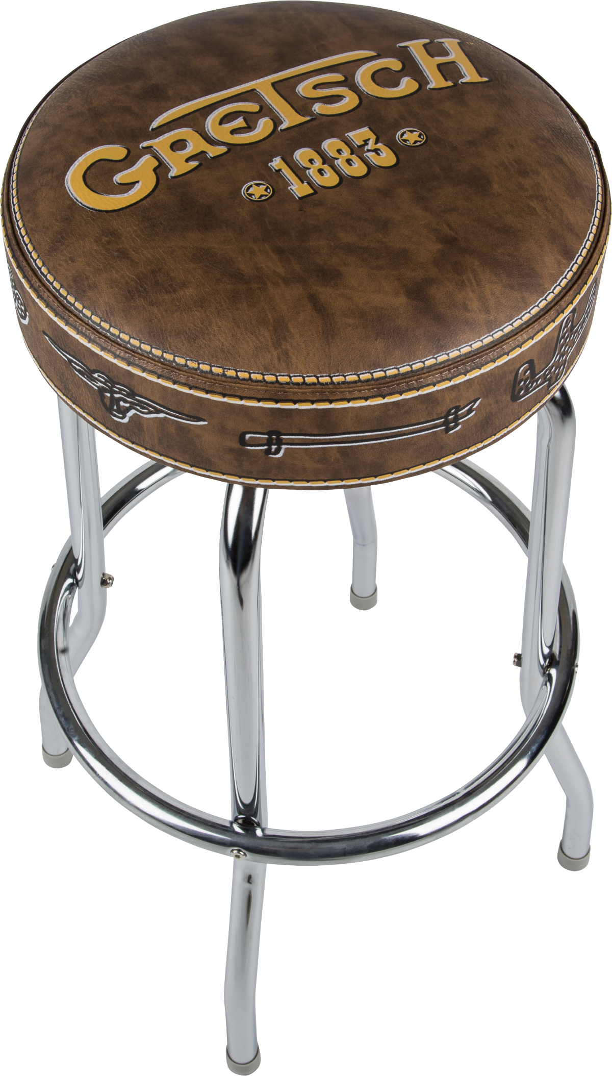 Gretsch Guitars "Since 1883" Barstool 30 Inch Tall 360 Degree Swivel Bar Stool