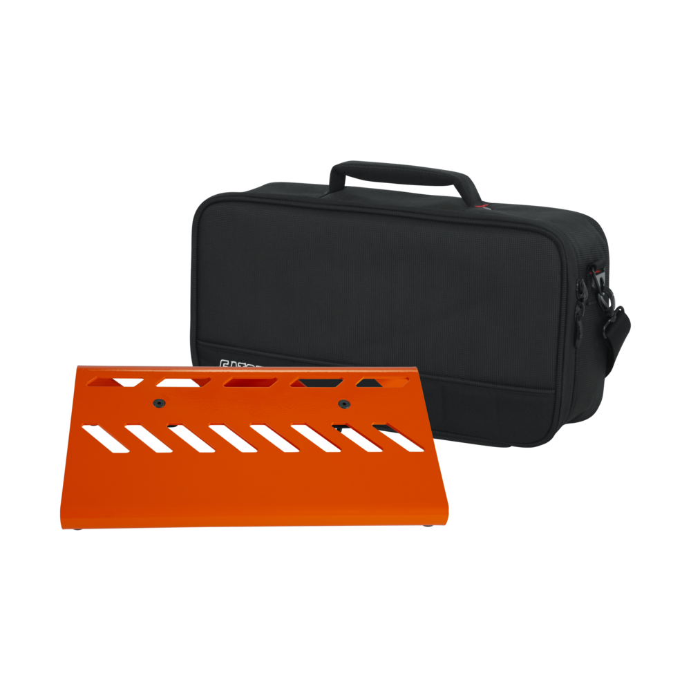 Gator GPB-LAK-OR Orange Aluminum Guitar Effects Pedal Board Small with Carry Bag
