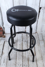 Load image into Gallery viewer, Charvel Logo Barstool 30 Inch Height Swivel Bar Stool Black with Gray Logo