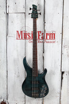 Yamaha TRBX604FM 4 String Electric Bass Guitar Flame Maple Top Indigo Blue
