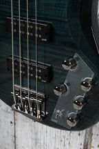 Yamaha TRBX604FM 4 String Electric Bass Guitar Flame Maple Top Indigo Blue