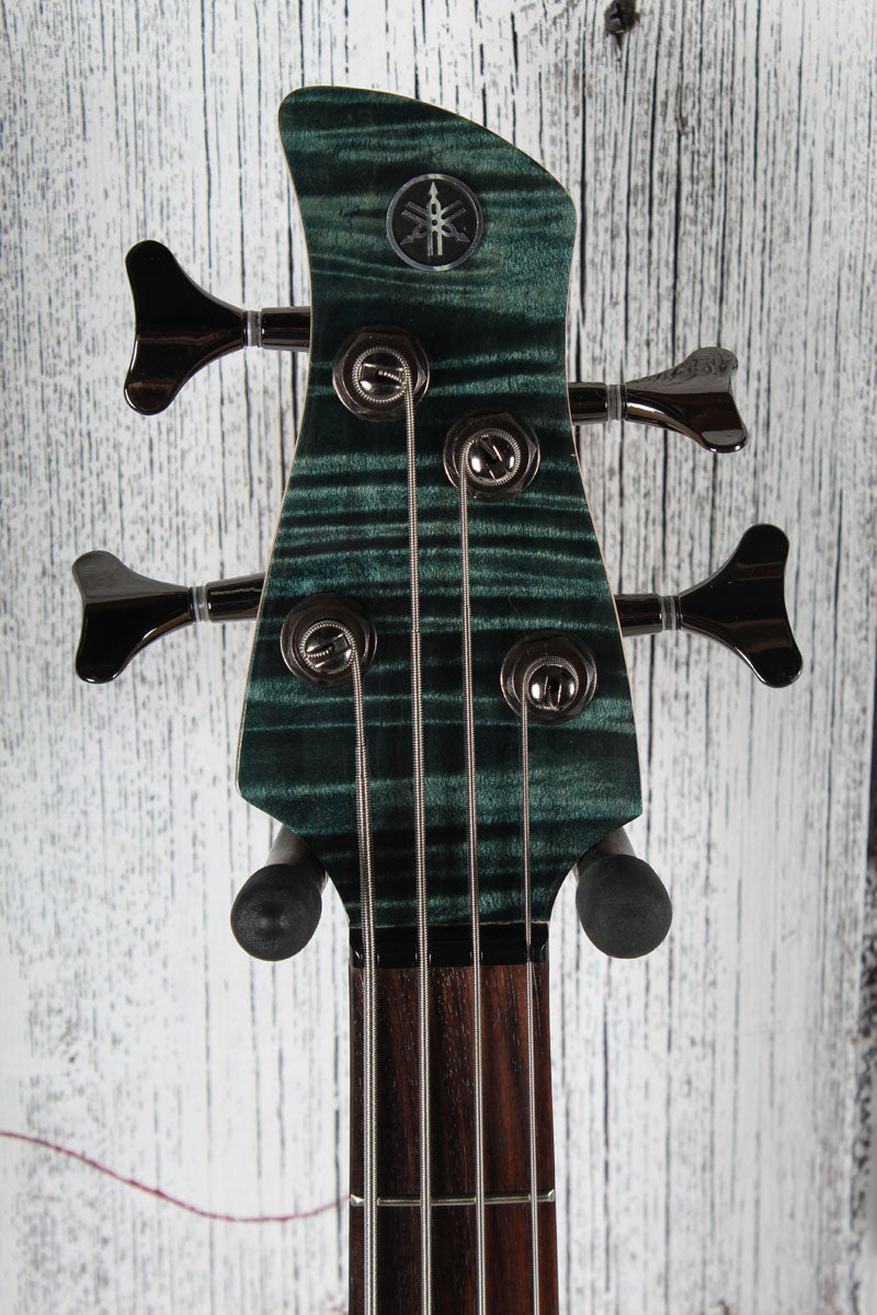 Yamaha TRBX604FM 4 String Electric Bass Guitar Flame Maple Top Indigo Blue