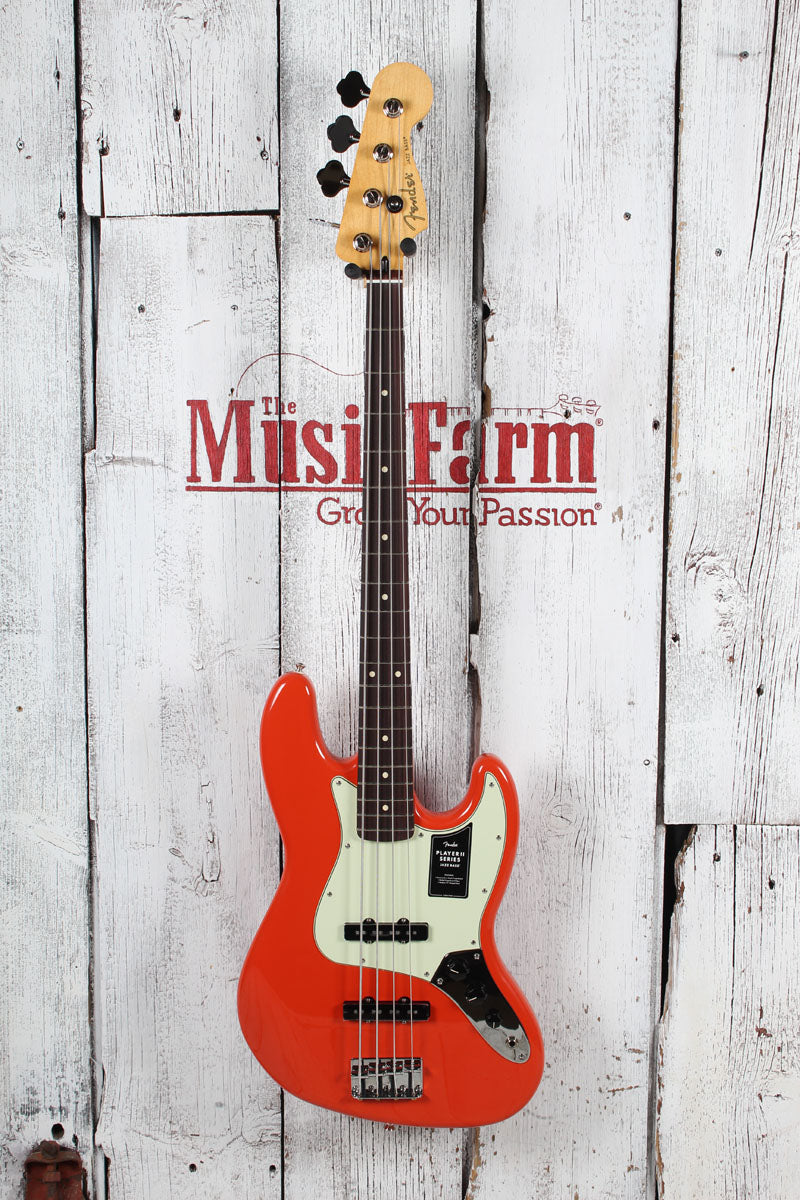 Fender Player II Jazz Bass 4 String Electric Bass Guitar Rallye Orange Finish