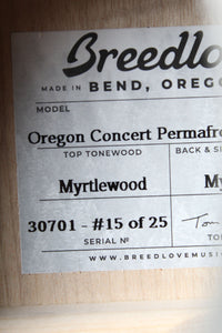 Breedlove Oregon Concert Permafrost CE LTD Acoustic Electric Guitar #15 of 25