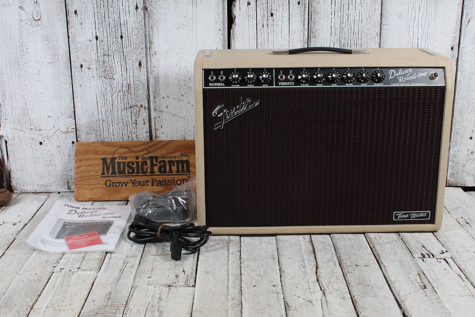Fender 2022 Tone Master Deluxe Reverb Blonde Electric Guitar Combo Amplifier Secondary image