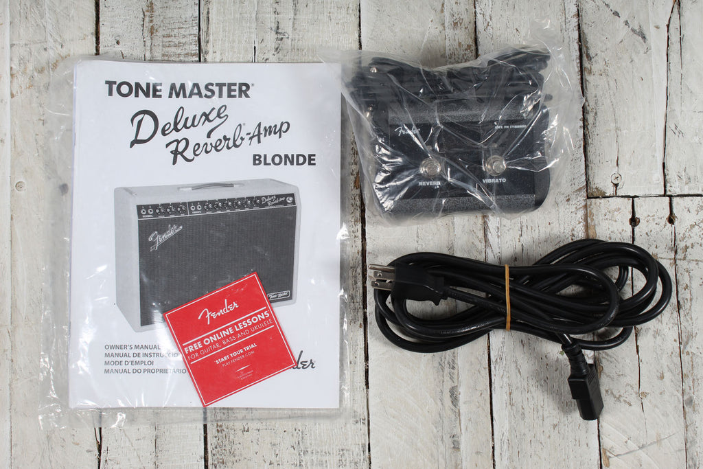 Fender 2022 Tone Master Deluxe Reverb Blonde Electric Guitar Combo Amplifier