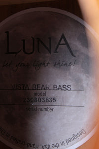 Luna Vista Bear Bass 4 String Acoustic Electric Bass Guitar with Hardshell Case