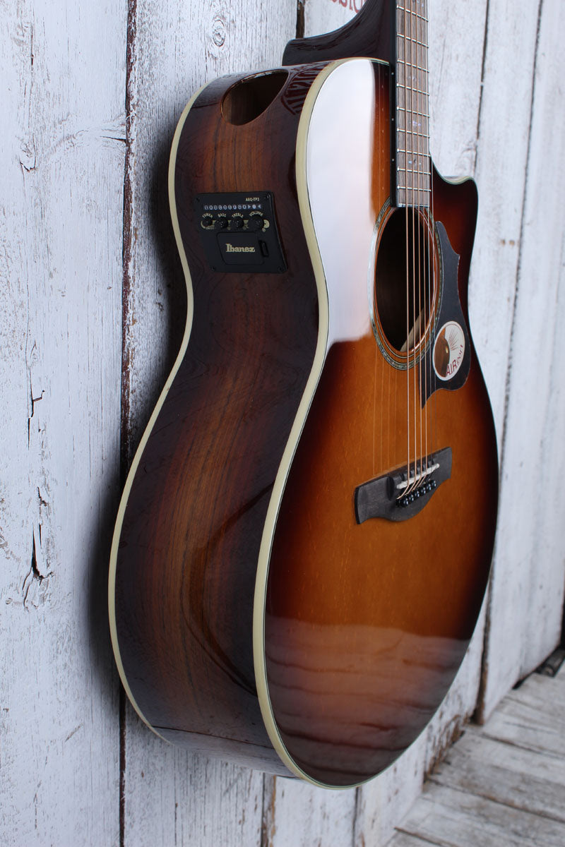 Ibanez AE160 Acoustic Electric Guitar Solid Spruce Top Vintage Mahogany Sunburst