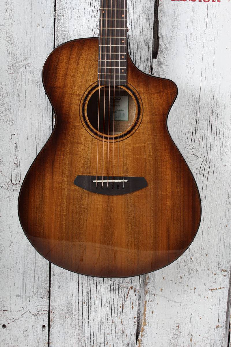 Breedlove Exotic S Concert Amber CE Acoustic Electric Guitar Amber Burst