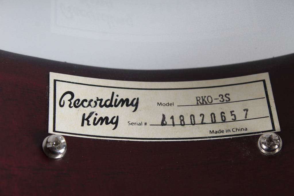 Recording King Dirty Thirty Series RKO-3S Banjo 5 String Open Back Banjo
