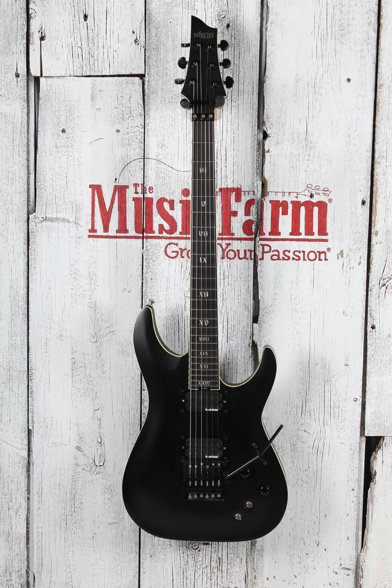 Schecter C-1 S HT SLS Elite "Evil Twin" Electric Guitar Satin Black Finish