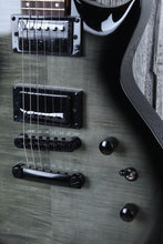 Load image into Gallery viewer, ESP LTD EC-200DX Solid Body Electric Guitar Flame Maple Top Charcoal Burst