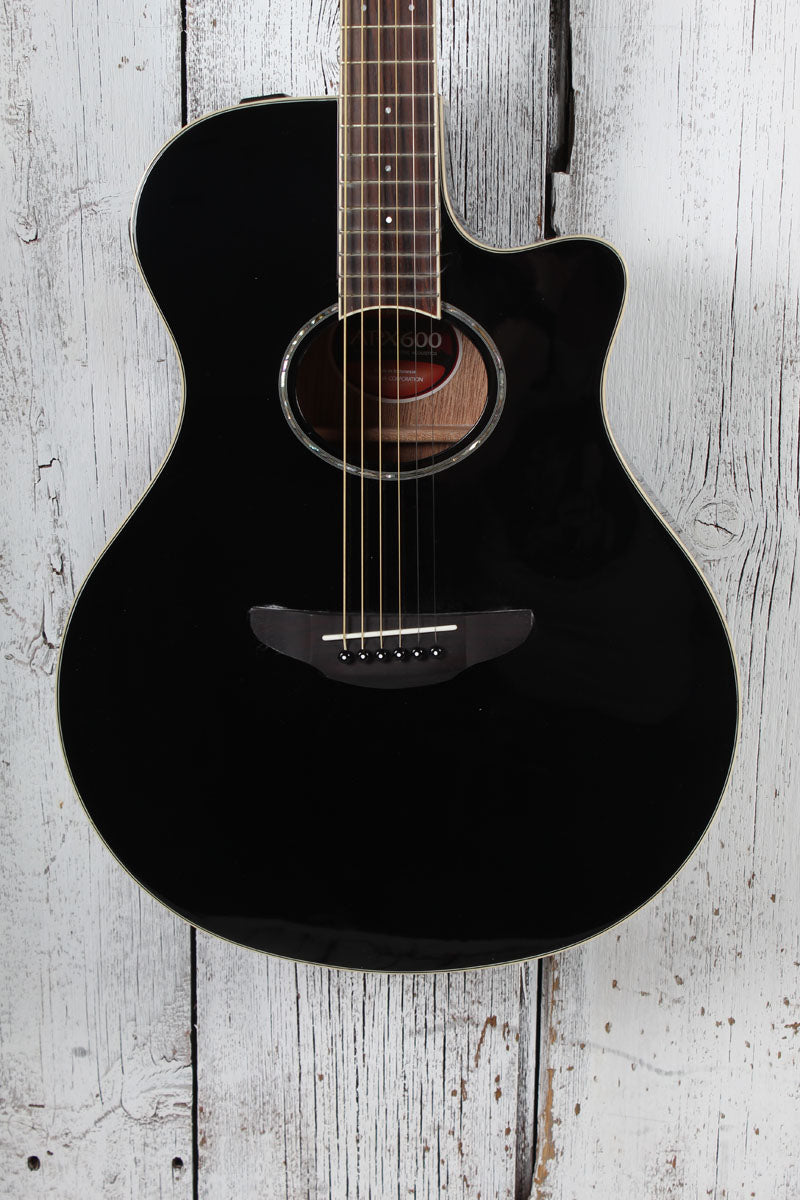 Yamaha APX Series APX600 Thinline Cutaway Acoustic Electric Guitar Black Finish Main image