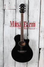 Yamaha APX Series APX600 Thinline Cutaway Acoustic Electric Guitar Black Finish