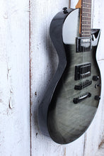 Load image into Gallery viewer, ESP LTD EC-200DX Solid Body Electric Guitar Flame Maple Top Charcoal Burst