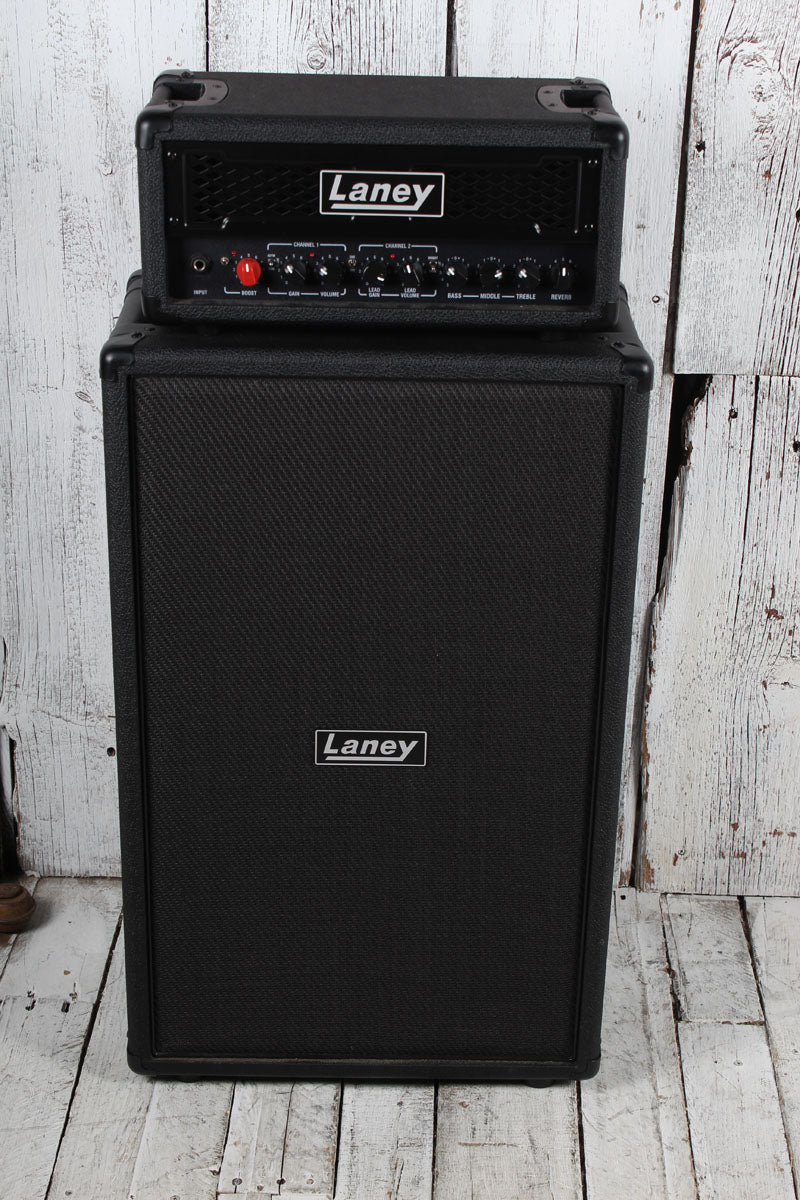 Laney IronHeart IRF-Dual Top Guitar Amplifier Head with GS212FE 2x12 Amp Cabinet Main image