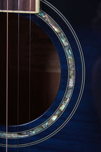 Ibanez AEL20E Acoustic Electric Guitar Transparent Blue Sunburst with Hardshell Case