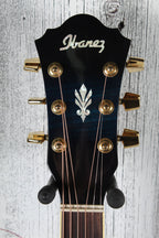 Ibanez AEL20E Acoustic Electric Guitar Transparent Blue Sunburst with Hardshell Case