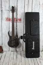 Ibanez BTB806MS Multi Scale 6 String Electric Bass Guitar Trans Gray Flat w Case