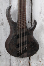Ibanez BTB806MS Multi Scale 6 String Electric Bass Guitar Trans Gray Flat w Case
