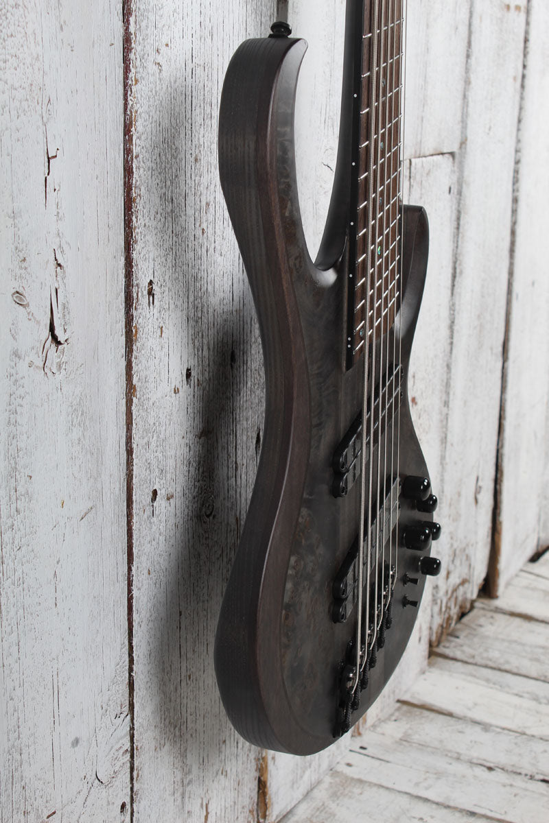 Ibanez BTB806MS Multi Scale 6 String Electric Bass Guitar Trans Gray Flat w Case