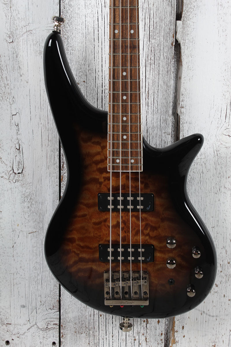 Jackson 2020 Spectra Bass JS3Q 4 String Electric Bass Guitar Dark Sunburst