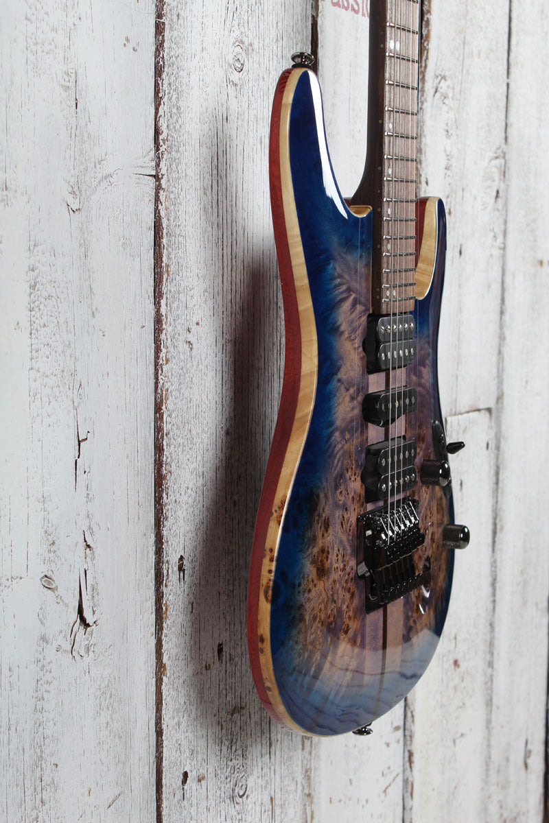 Ibanez S Premium S1070PBZ Electric Guitar Cerulean Blue Burst with Gig Bag