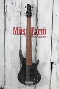 Ibanez Gio SR206 Bass 6 String Electric Bass Guitar Transparent Gray Flat