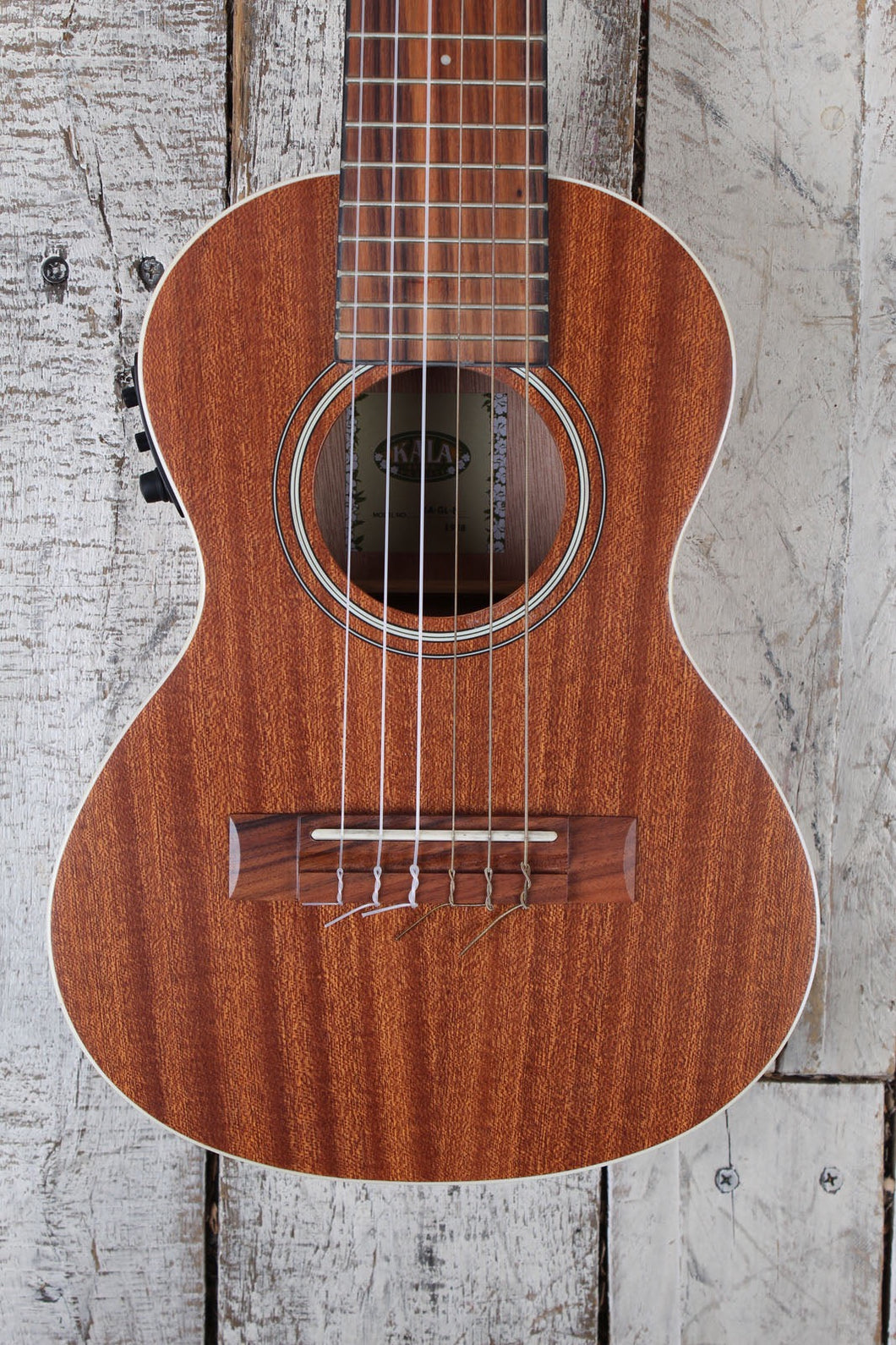 Kala KA-GL-E 6 String Mahogany Acoustic Electric Guitarlele with Hardshell Case
