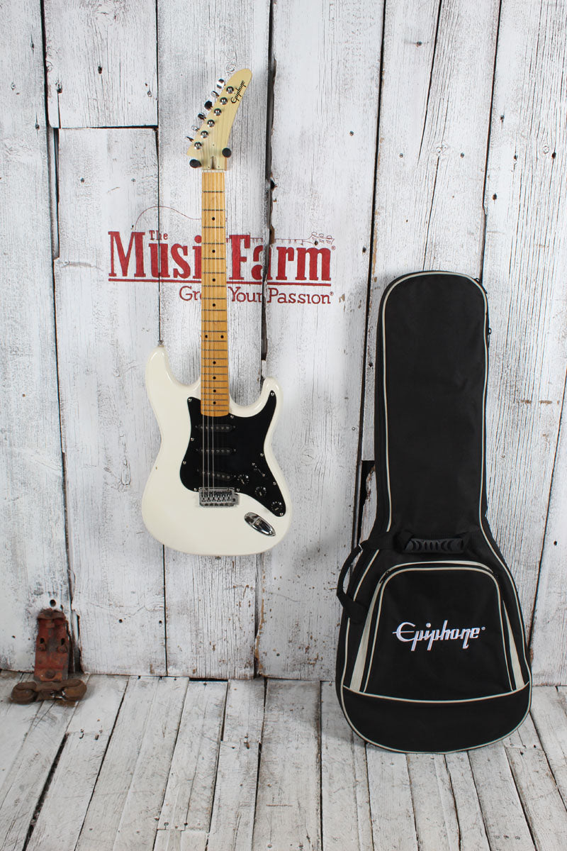 Epiphone S-310 Solid Body Electric Guitar White Finish with Gig Bag