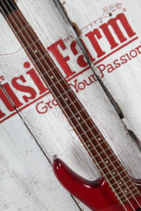 Ibanez MiKro GSRM20 4 String Electric Bass Guitar Transparent Red with Gig Bag