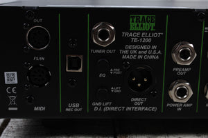 Trace Elliot TE-1200 Head Electric Bass Guitar Amp Head w Footswitch and Gig Bag