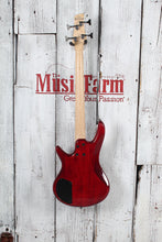 Load image into Gallery viewer, Ibanez MiKro GSRM20 4 String Electric Bass Guitar Transparent Red with Gig Bag