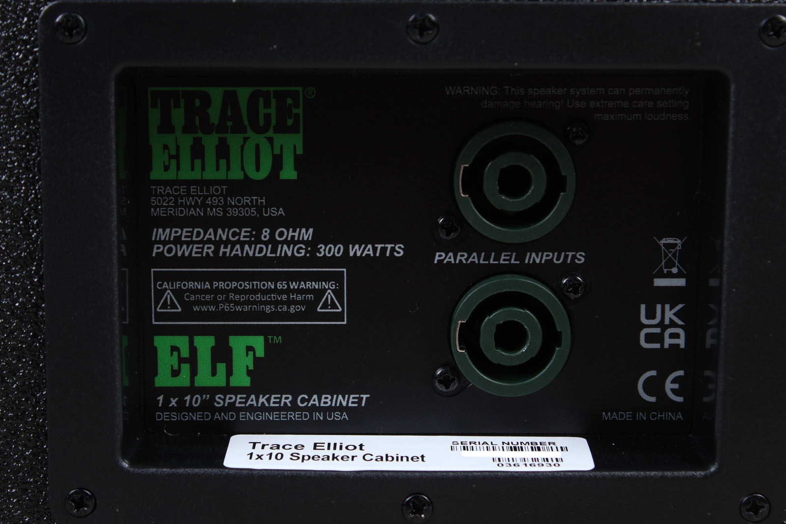 Trace Elliot ELF Electric Bass Guitar Amplifier 1x10 Speaker Cabinet