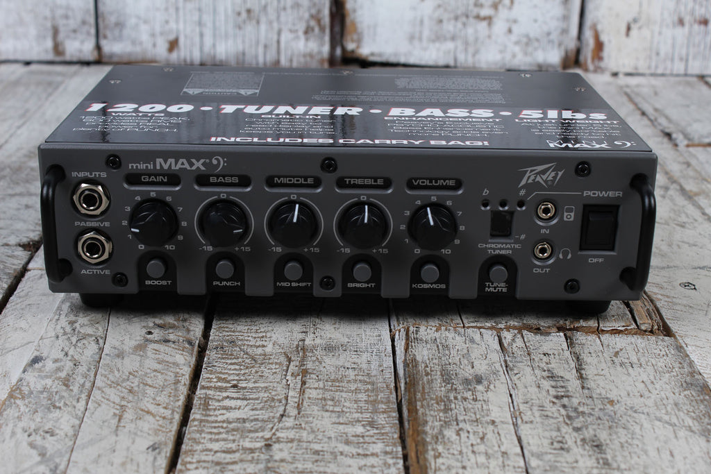 Peavey Mini Max 600 Electric Bass Guitar Amplifier Head 600 Watt Amp