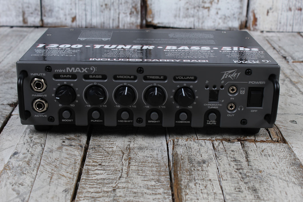 Peavey Mini Max 600 Electric Bass Guitar Amplifier Head 600 Watt Amp