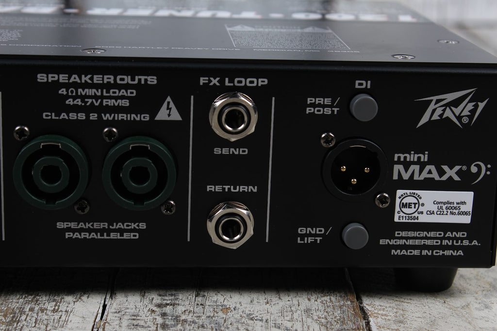 Peavey Mini Max 600 Electric Bass Guitar Amplifier Head 600 Watt Amp