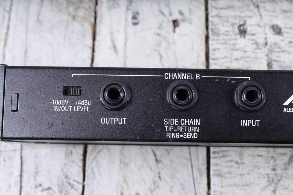 Alesis 3630 Dual Channel Audio Compressor Limiter RMS and Gate with Noise Gate