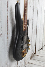 Load image into Gallery viewer, Ibanez SR300EDX 4 String Electric Bass Guitar Black Ice Frozen Matte