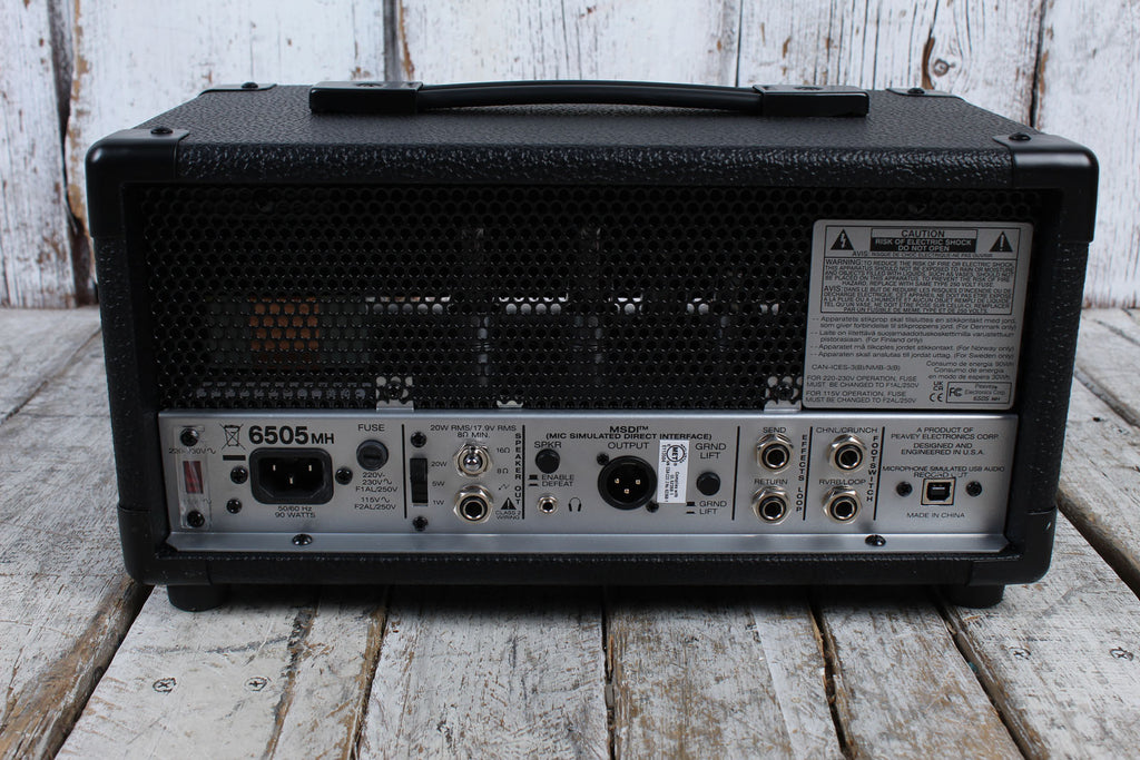 Peavey 6505 MH Mini Head Electric Guitar Amplifier 20 / 5 / 1 Watt Tube Amp Head