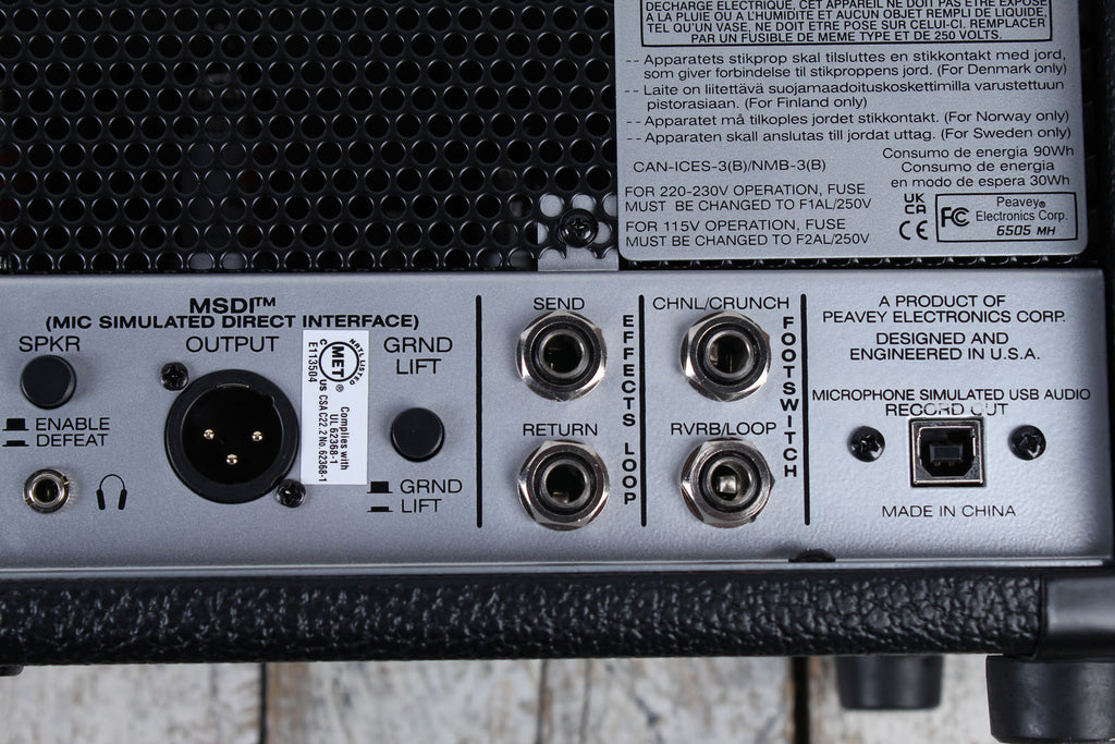 Peavey 6505 MH Mini Head Electric Guitar Amplifier 20 / 5 / 1 Watt Tube Amp Head