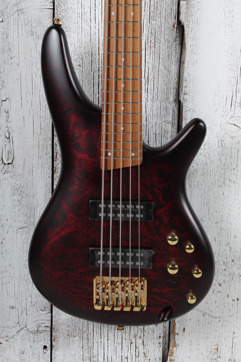 Ibanez SR305EDX 5 String Electric Bass Guitar Wine Red Frozen Matte Finish Main image