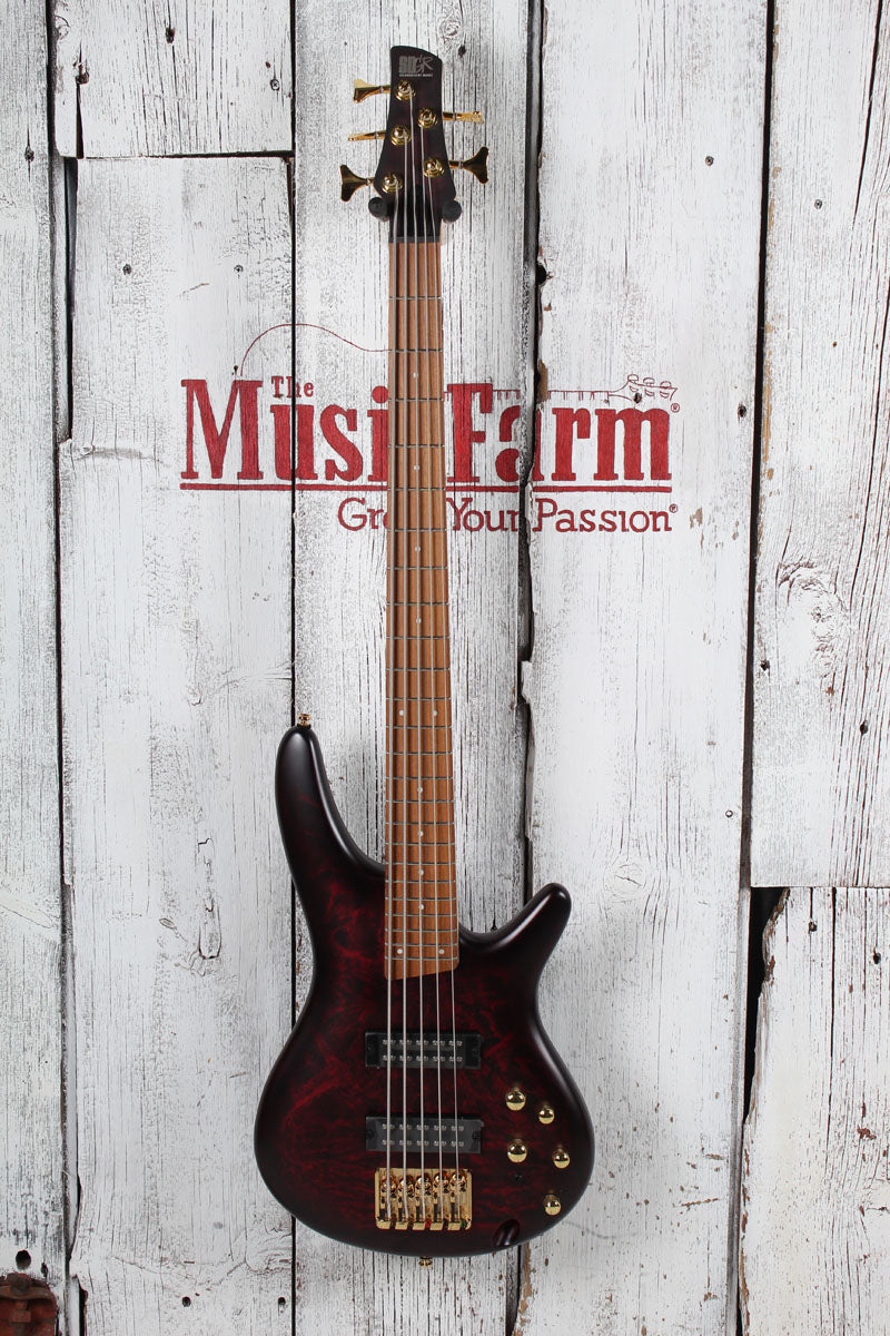 Ibanez SR305EDX 5 String Electric Bass Guitar Wine Red Frozen Matte Finish