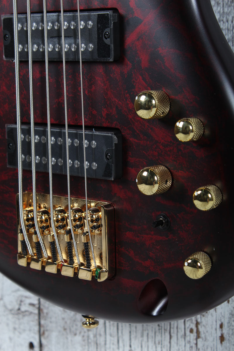 Ibanez SR305EDX 5 String Electric Bass Guitar Wine Red Frozen Matte Finish