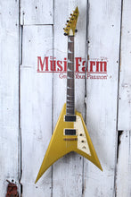 Load image into Gallery viewer, ESP LTD Kirk Hammett KH-V Electric Guitar Metallic Gold with Hardshell Case