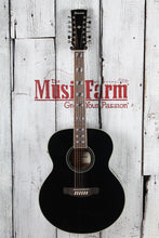 Load image into Gallery viewer, Ibanez AJ7012M1E Jumbo 12 String Acoustic Electric Guitar Black High Gloss